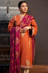 Urge  - Winter 3PC Dhanak Embroidered Suit - kp3301